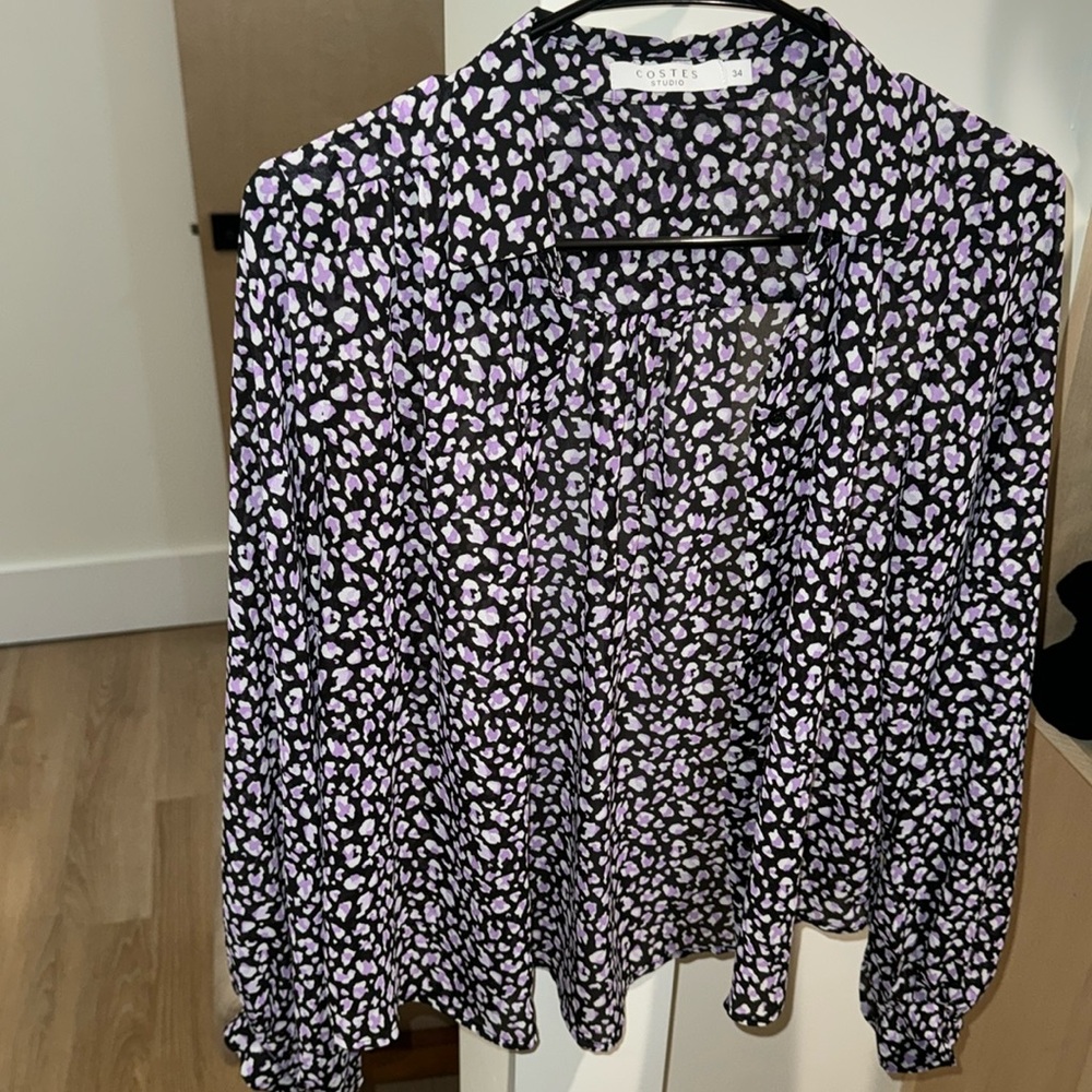 Button up blouse (sheer)